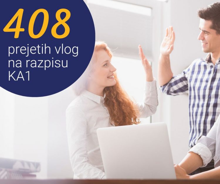 Razpis Erasmus+ 2024 – število prejetih vlog za projekte KA1