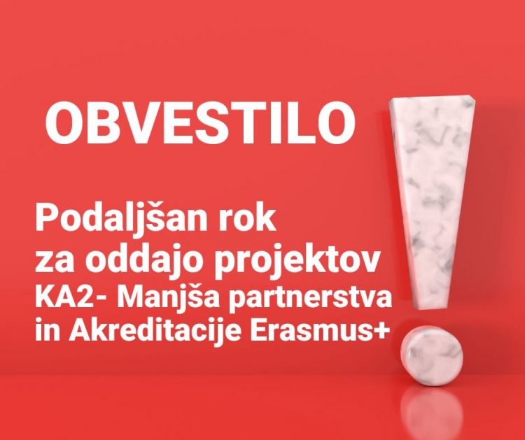 Podaljšanje roka za prijavo projektov