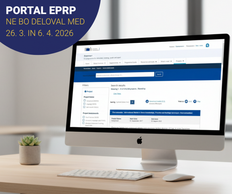 Obvestilo o nedelovanju portala EPRP
